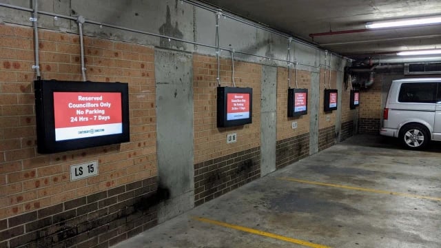 Council Carpark Reserved Parking Signage