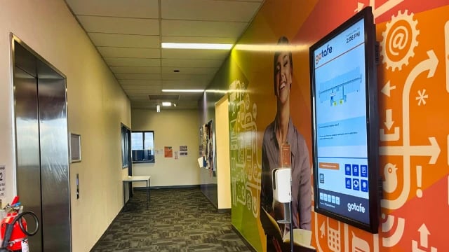 Gotafe Campus Wayfinding Kiosk Hallway