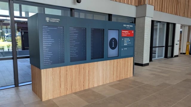 Hospital Entrance Directory Signage Kiosk