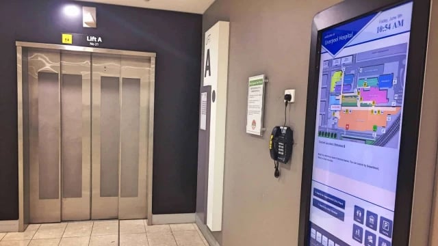 Hospital Lift Lobby Wayfinding Kiosk